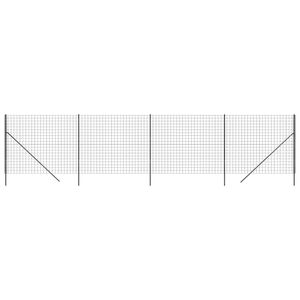 vidaXL Wire Mesh Fence Anthracite 1.4x10 m Galvanised Steel