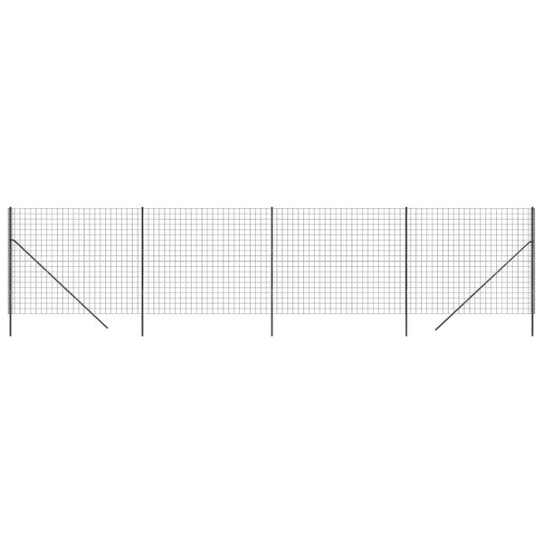 vidaXL Wire Mesh Fence Anthracite 1.4x10 m Galvanised Steel