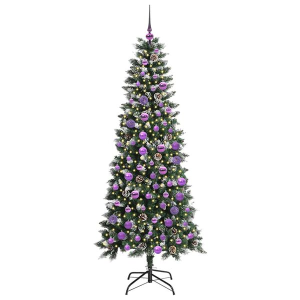 vidaXL Artificial Christmas Tree with 300 LEDs Green 76 x 76 x 180 cm