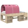 vidaXL Bed Frame with Tunnel 3 pcs Sonoma Oak and Pink Engineered Wood