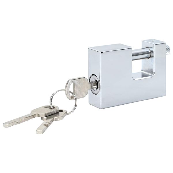 vidaXL Padlock 2 pcs Silver 6 x 2 x 4.5 cm Iron