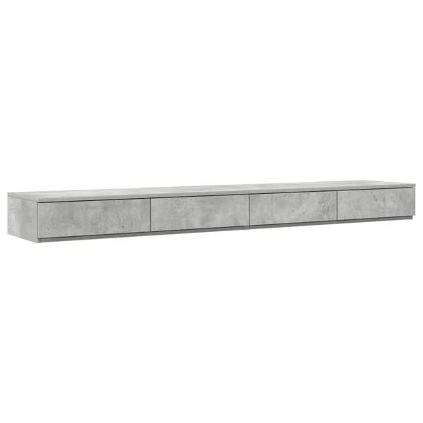 vidaXL Bed Drawers Concrete Grey 200 x 36.5 x 16.5 cm Engineered Wood