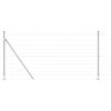 vidaXL Welded Wire Fence with Concrete Base 25 x 1.2 m Silver Mesh