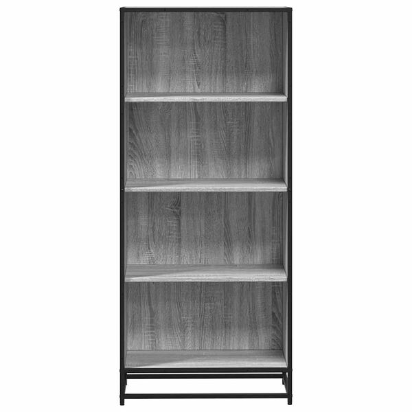 vidaXL Bookcase Grey Sonoma 60x35x139 cm Engineered Wood