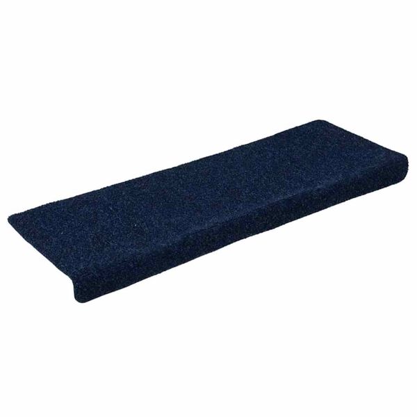 vidaXL Stair Mats Self-adhesive 30 pcs 65x21x4 cm Navy Rectangular Edge