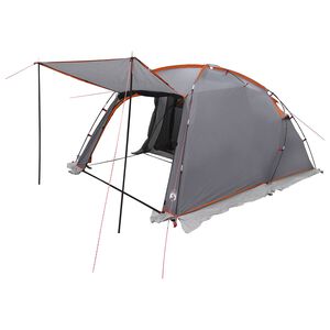 vidaXL Tunnel Tent Grey and Orange 361 x 235 x 147 cm
