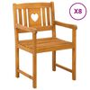 vidaXL Outdoor Bench 8 pcs Natural 56 x 55.5 x 90 cm Solid Acacia Wood