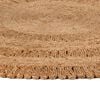 vidaXL Area Rug Hand-braided Jute 150 cm Round