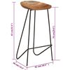 vidaXL Bar Stools 2 pcs Solid Acacia Wood