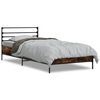 vidaXL Bed Frame without Mattress Smoked Oak 90x200 cm