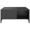 vidaXL Coffee Table Black 80x80x36.5 cm Engineered Wood