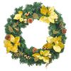 vidaXL Christmas Wreath with LED Lights Green 60 cm PVC