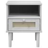 vidaXL Bedside Cabinet SENJA Rattan Look White 40x35x48 cm Solid Wood Pine