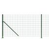 vidaXL Wire Mesh Fence with Flange Green 1x10 m