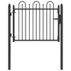 vidaXL Fence Gate HORST 100 x 75 cm Metal Black Lockable