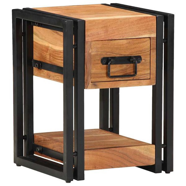 vidaXL Bedside Cabinet Brown 30 x 30 x 40 cm Solid acacia wood