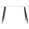 vidaXL Dining Table White and Black 120x60x74 cm MDF