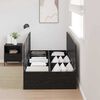 vidaXL Storage Bed Frame Black Oak 100 x 200 cm Engineered Wood