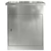 vidaXL Parcel Drop Box Black 47.5 x 38 x 59 cm Galvanised Steel