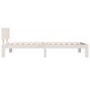 vidaXL Bed Frame without Mattress White Solid Wood Pine 100x200cm