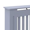 vidaXL Radiator Cover 2 pcs Grey 112 x 19 x 81.5cm Engineered Wood