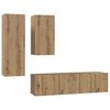 vidaXL TV Cabinet Set Wall-mounted 4 pcs Artisan oak 30.5 x 30 x 90 cm