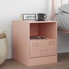 vidaXL Bedside Cabinet Pink 34.5x39x44 cm Steel