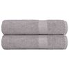 vidaXL Bath Towels FROGN 2 pcs Grey 100 x 150 cm 360 100% Cotton