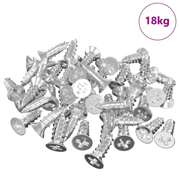 vidaXL Mirror Hold Bracket 340 pcs Nickel 35 x 30 x 8.3 mm Steel