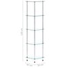 vidaXL 5-Tier Shelf Transparent 30x30x130 cm Tempered Glass