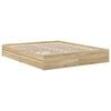 vidaXL Storage Bed with Drawer Sonoma Oak 160 x 200 cm Engineered Wood