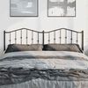 vidaXL Metal Headboard Black 180 cm