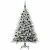 vidaXL Artificial Pre-lit Christmas Tree with Ball Set Green 180 cm