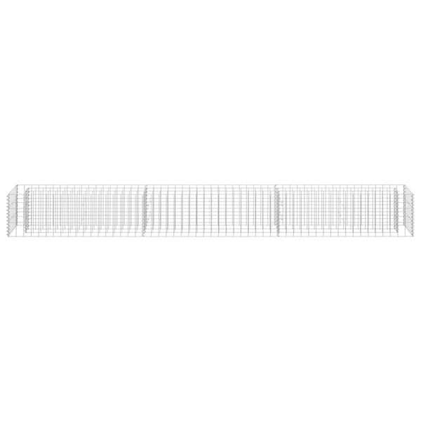 vidaXL Gabion Raised Bed Galvanised Steel 270x30x30 cm