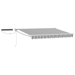 vidaXL Electric Retractable Awning Anthracite and White 2.5 x 2 m