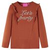 Kids' T-shirt with Long Sleeves Cognac 92