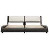 vidaXL Bed Frame Grey and white 160 x 200 cm Artificial Leather