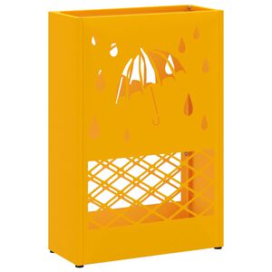 vidaXL Umbrella Stand Mustard yellow 28 x 12 x 41 cm Steel