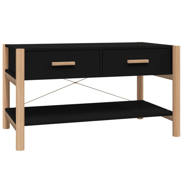 vidaXL Coffee Table Black 82x48x45 cm Engineered Wood