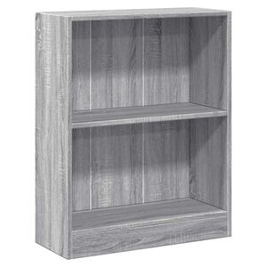 vidaXL Bookcase Grey Sonoma 60x24x76 cm Engineered Wood