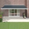 vidaXL Retractable Awning Anthracite with White Frame 5 x 3 m