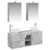 vidaXL Bathroom Furniture Set 5 pcs Concrete Grey