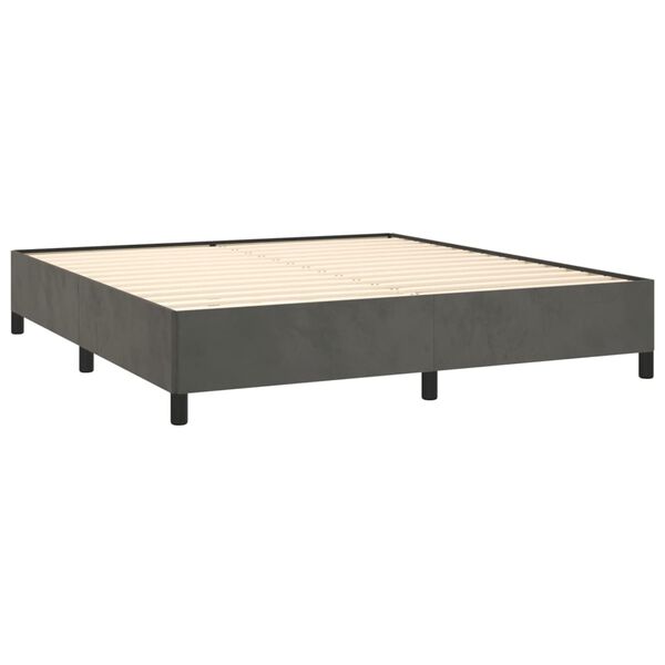 vidaXL Bed Frame without Mattress Dark Grey Super King Velvet
