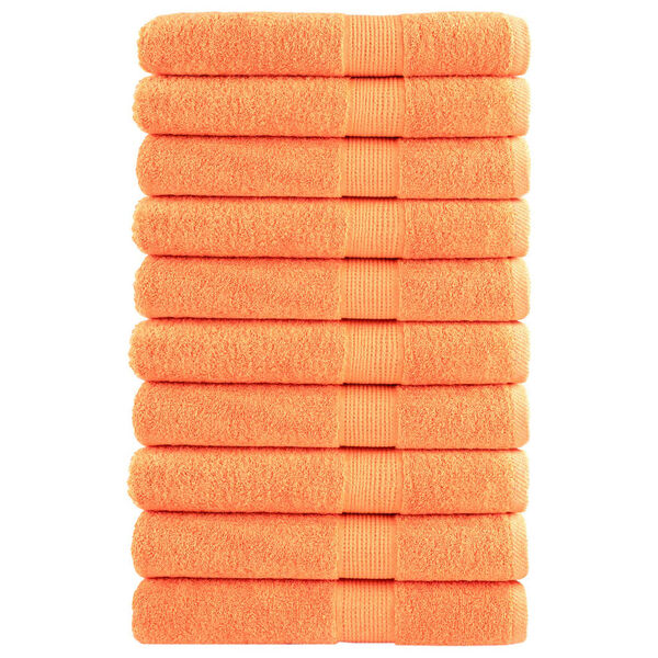 vidaXL Premium Towels SOLUND 10 pcs Orange 100x200 cm 600 gsm