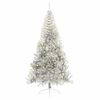vidaXL Artificial Pre-lit Christmas Tree Silver 210 cm PET