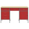 vidaXL Work Cabinet with Drawer with Lock 3 pcs Red 150 x 55 x 85 cm