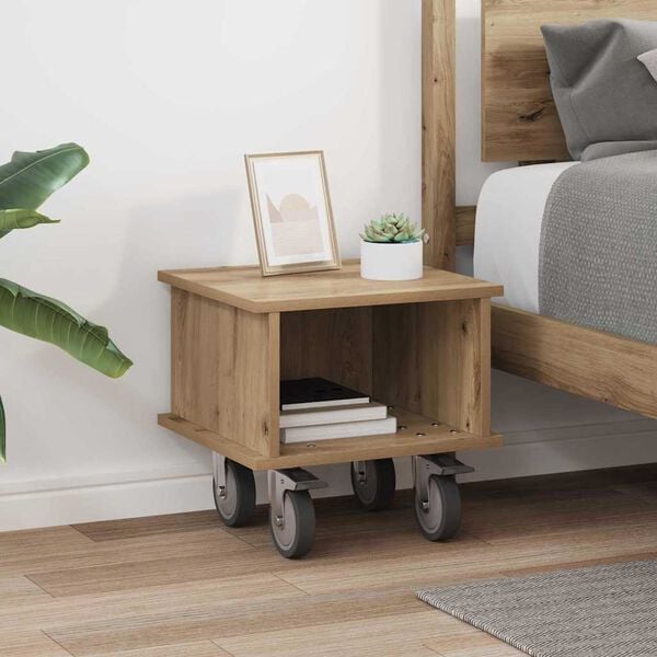 vidaXL TV Stand Artisan Oak 37 x 35 x 35 cm Engineered Wood