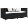vidaXL Day Bed without Mattress Black 90x190 cm Single Solid Wood Pine