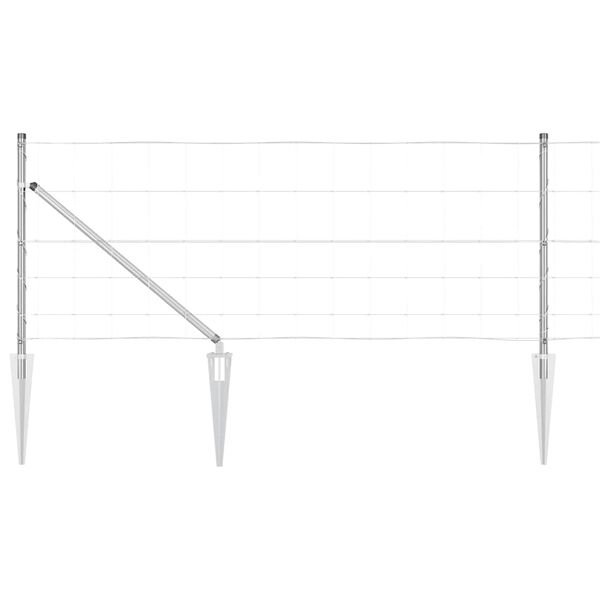 vidaXL Fence Post Galvanized 25 x 0.8 m Steel