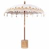 vidaXL Balinese Parasol 260 2 pcs Cream Cotton and solid wood